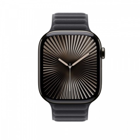 Pasek karbowany magnetyczny w kolorze czarnym do koperty 46 mm - rozmiar S/M Pasek karbowany magnetyczny w kolorze czarnym do koperty 46 mm - rozmiar S/M
