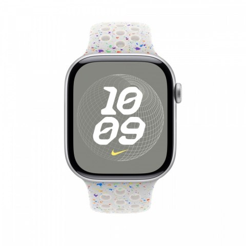 Pasek sportowy Nike w kolorze czystej platyny do koperty 46 mm - rozmiar S/M Pasek sportowy Nike w kolorze czystej platyny do koperty 46 mm - rozmiar S/M