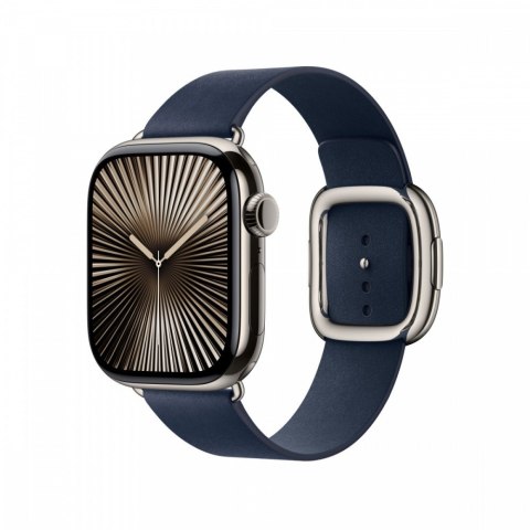 Pasek w kolorze głębinowego błękitu z klamrą nowoczesną do koperty 42 mm - rozmiar S Pasek w kolorze głębinowego błękitu z klamrą nowoczesną do koperty 42 mm - rozmiar S