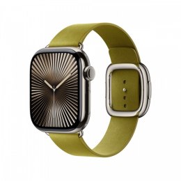 Pasek w kolorze zieleni Chartreuse z klamrą nowoczesną do koperty 42 mm - rozmiar M