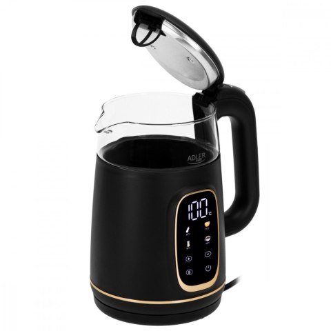 Czajnik 1,7l wyświetlacz LED, regulacja temperatury AD 1305 czarno-złoty