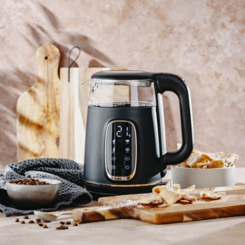 Czajnik 1,7l wyświetlacz LED, regulacja temperatury AD 1305 czarno-złoty