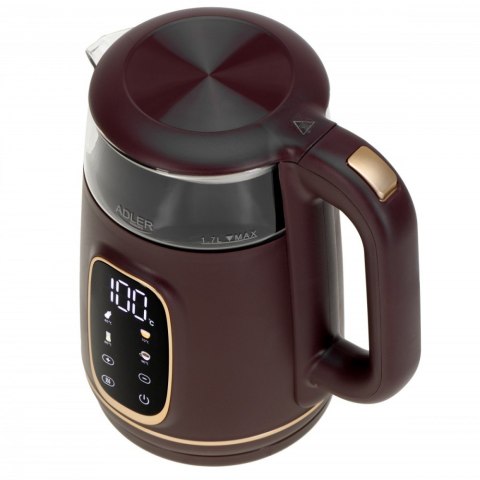 Czajnik 1,7l z wyświetlaczem LED, regulacja temperatury AD 1305 burgundy