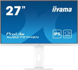 Monitor 27 cali XUB2797HSN-W2 IPS,FHD,USB-C Dock,HAS,300cd,1ms,sRGB99%,100Hz,HDMI,DP-out,USBx4,RJ45,2x2W/5y/