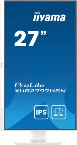 Monitor 27 cali XUB2797HSN-W2 IPS,FHD,USB-C Dock,HAS,300cd,1ms,sRGB99%,100Hz,HDMI,DP-out,USBx4,RJ45,2x2W/5y/