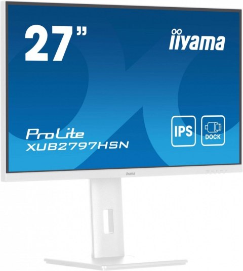 Monitor 27 cali XUB2797HSN-W2 IPS,FHD,USB-C Dock,HAS,300cd,1ms,sRGB99%,100Hz,HDMI,DP-out,USBx4,RJ45,2x2W/5y/