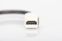 Moduł Keystone HDMI z kablem 12cm, łącznik do gniazd i pustych paneli, żeński/żeński, biały