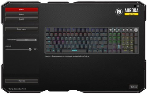 Klawiatura Aurora K-6 Gaming mechaniczna Klawiatura Aurora K-6 Gaming mechaniczna