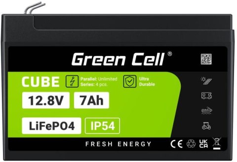 AKUMULATOR LITOWO-ŻELAZOWO-FOSFORANOWY LiFePO4 Green Cell Cube 12.8V 7Ah LFPGC12V7AH AKUMULATOR LITOWO-ŻELAZOWO-FOSFORANOWY LiFePO4 Green Cell Cube 12.8V 7Ah LFPGC12V7AH