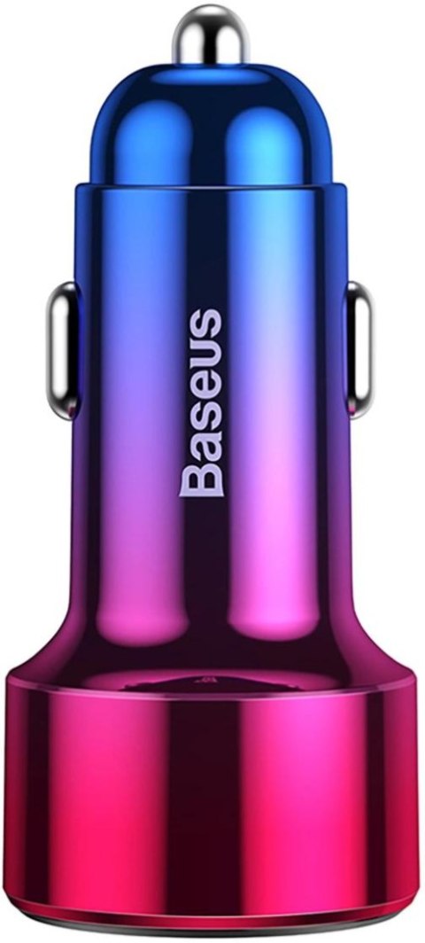 Ładowarka samochodowa Baseus Magic Series PPS USB-C/USB-A 45W różowo-niebieska Ładowarka samochodowa Baseus Magic Series PPS USB-C/USB-A 45W różowo-niebieska