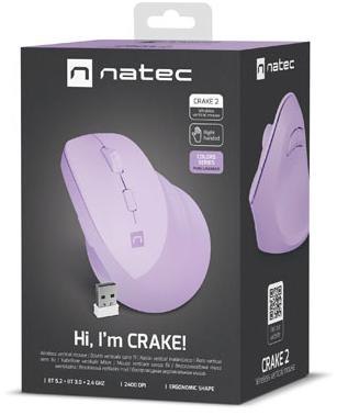 Mysz komputerowa Natec Crake 2 Pure Lavender Mysz komputerowa Natec Crake 2 Pure Lavender