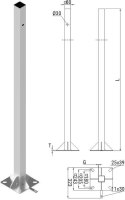 Słup ATS SKAMP1/5 pod montaż kamer CCTV