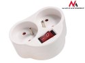 Gniazdko prądowe X2 z wyłącznikiem Energy MCE31 3680W