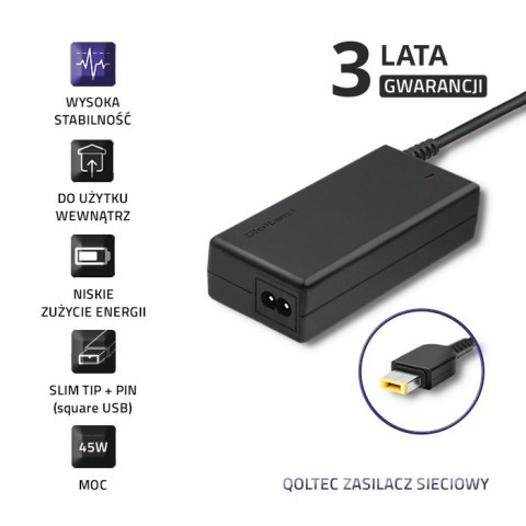 Zasilacz do Lenovo 45W | 20V | 2.25A | Slim Tip + pin Zasilacz do Lenovo 45W | 20V | 2.25A | Slim Tip + pin