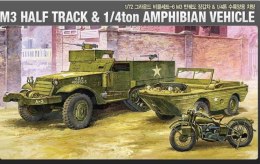 Model plastikowy M3 Half Track an d 1/4 Ton Amphibian Vehicle