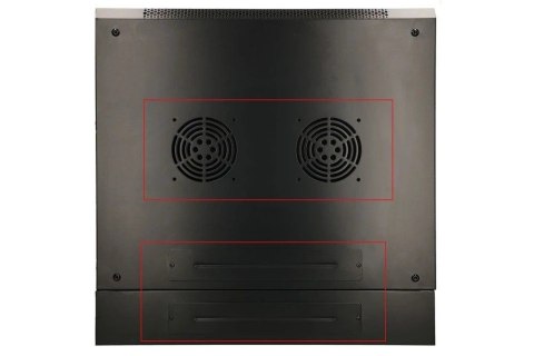 Szafka wisząca rack 12U 600x600 czarna dwusekcyjna Szafka wisząca rack 12U 600x600 czarna dwusekcyjna