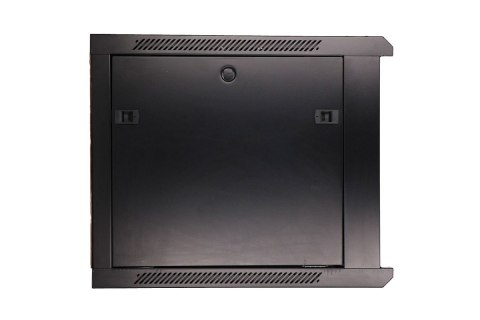 Szafka wisząca rack 9U 600x450 czarna szklane drzwi Szafka wisząca rack 9U 600x450 czarna szklane drzwi