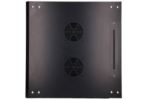 Szafka wisząca rack 9U 600x450 czarna szklane drzwi Szafka wisząca rack 9U 600x450 czarna szklane drzwi