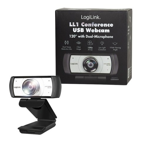 Kamera konferencyja, HD, USB, szeroki kąt 120, 2x mikrofon Kamera konferencyja, HD, USB, szeroki kąt 120, 2x mikrofon