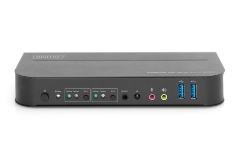 Przełącznik KVM 2 portowy DisplayPort do HDMI 2x1 4K 60Hz 2xUSB audio Przełącznik KVM 2 portowy DisplayPort do HDMI 2x1 4K 60Hz 2xUSB audio