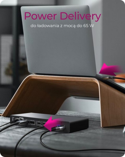 Stacja dokująca IB-DK2245AC 13w1, 2xDP,2xHDI,USB, LAN, USB-C, PD do 60W Stacja dokująca IB-DK2245AC 13w1, 2xDP,2xHDI,USB, LAN, USB-C, PD do 60W