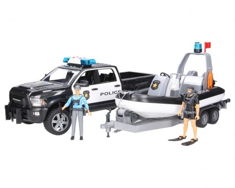 Pojazd Dodge RAM 2500 Policyjny Pikap z łodzią Pojazd Dodge RAM 2500 Policyjny Pikap z łodzią