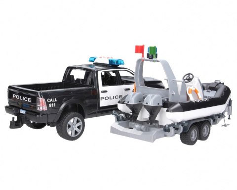 Pojazd Dodge RAM 2500 Policyjny Pikap z łodzią Pojazd Dodge RAM 2500 Policyjny Pikap z łodzią