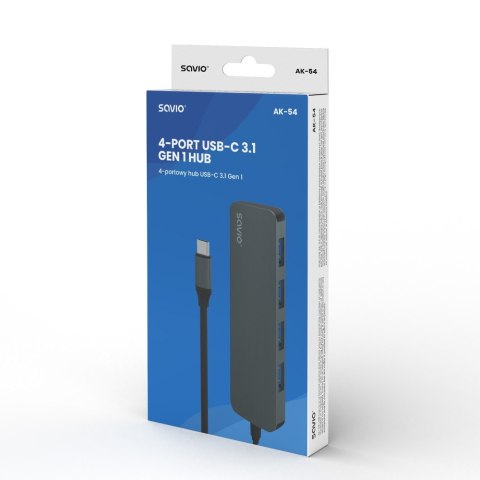 HUB 4-portowy USB 3.1 Gen.1, AK-54 HUB 4-portowy USB 3.1 Gen.1, AK-54