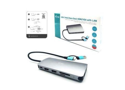 Stacja dokująca USB 3.0/USB-C/Thunderbolt 3x Display Metal Nano Dock LAN +Power Delivery 100W Stacja dokująca USB 3.0/USB-C/Thunderbolt 3x Display Metal Nano Dock LAN +Power Delivery 100W
