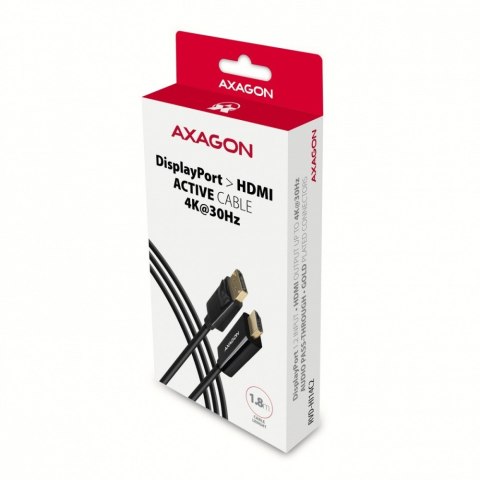 RVD-HI14C2 Adapter aktywny DisplayPort -> HDMI 1.4, 4K/30Hz, kabel 1,8m RVD-HI14C2 Adapter aktywny DisplayPort -> HDMI 1.4, 4K/30Hz, kabel 1,8m