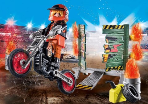 Zestaw z figurką Stunt Show 71256 Starter Pack Pokaz kaskaderski ze ścianą ognia Zestaw z figurką Stunt Show 71256 Starter Pack Pokaz kaskaderski ze ścianą ognia