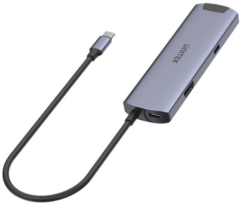 H1112F Unitek Aktywny Hub USB-C 5Gbps, HDMI RJ-45 PD 100W H1112F Unitek Aktywny Hub USB-C 5Gbps, HDMI RJ-45 PD 100W