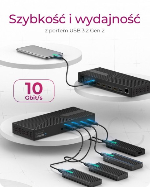 Stacja dokująca IB-DK2246-C 11in1,HDMI,DP,LAN,TYPE-C Stacja dokująca IB-DK2246-C 11in1,HDMI,DP,LAN,TYPE-C