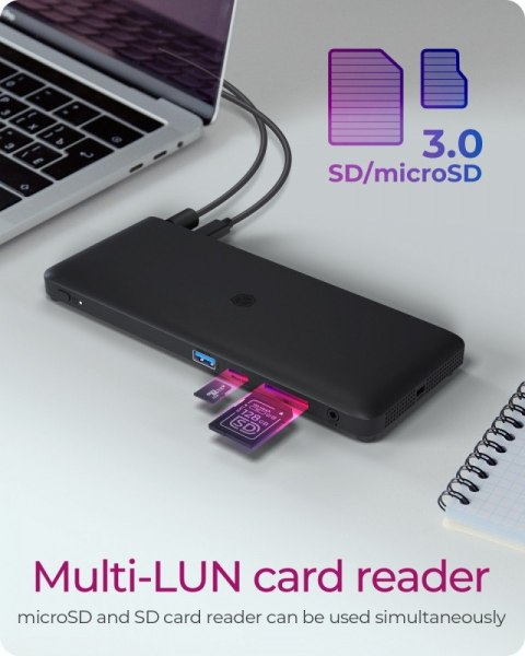 Stacja dokująca IB-DK2416-C 11in1,HDMI,DP,USB,LAN Stacja dokująca IB-DK2416-C 11in1,HDMI,DP,USB,LAN