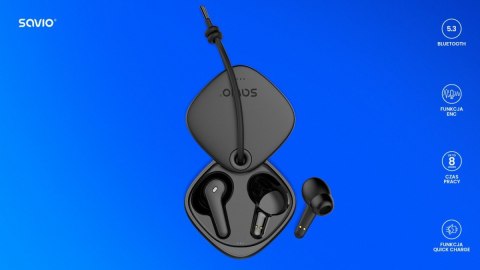 Słuchawki bezprzewodowe Bluetooth 5.3 z mikrofonem, ENC, QC, TWS-11 Słuchawki bezprzewodowe Bluetooth 5.3 z mikrofonem, ENC, QC, TWS-11