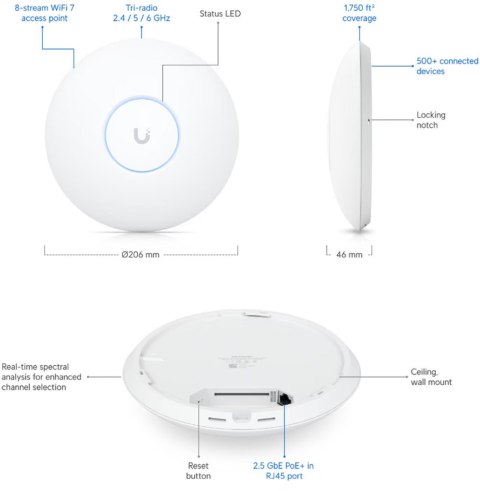 UBIQUITI UNIFI U7 PRO Max (U7-PRO-MAX) UBIQUITI UNIFI U7 PRO Max (U7-PRO-MAX)