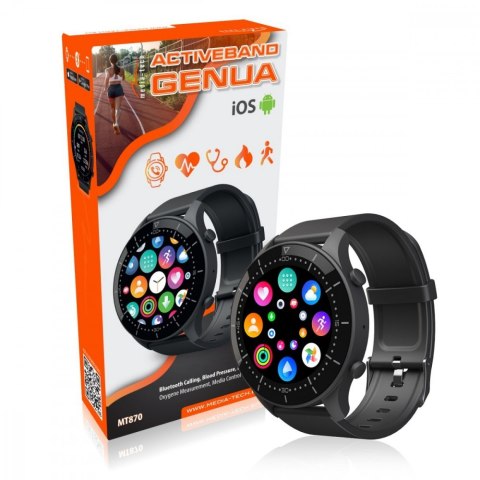 Smartband Genua z funkcję dzwonienia Bluetooth MT870 pomiar ciśnienia krwi, pulsu, natlenienia i innych parametrów Smartband Genua z funkcję dzwonienia Bluetooth MT870 pomiar ciśnienia krwi, pulsu, natlenienia i innych parametrów