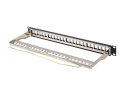 Patch panel pusty 24 porty 1U 19 cali ftp do modułów keystone czarny