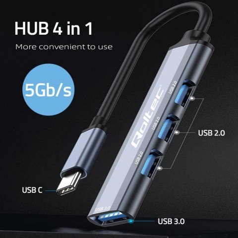 HUB adapter USB-C 3.1 4w1 | USB 3.0 | 3x USB 2.0 HUB adapter USB-C 3.1 4w1 | USB 3.0 | 3x USB 2.0