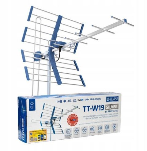 Antena DVB-T2 Telmor TT W19 SILVER COMBO 5G Protected Antena DVB-T2 Telmor TT W19 SILVER COMBO 5G Protected