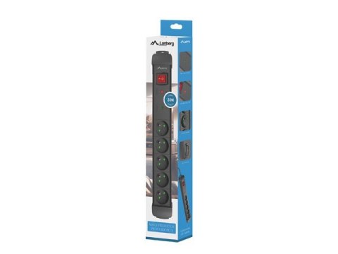 Listwa zasilająca 3.0m 5x230 cz SP1-05E-0300-BK Listwa zasilająca 3.0m 5x230 cz SP1-05E-0300-BK