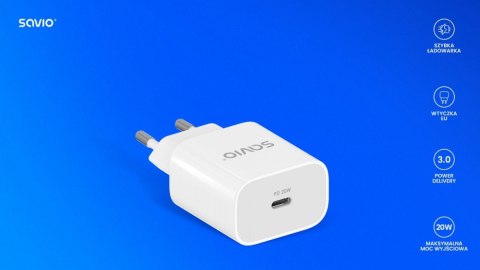 Ładowarka sieciowa 20W LA-09 USB-C QC, PD 3.0 Ładowarka sieciowa 20W LA-09 USB-C QC, PD 3.0