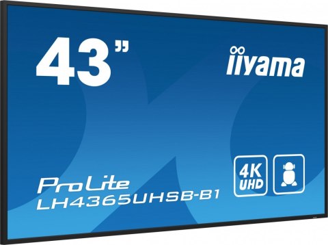 Monitor 43 cale LH4365UHSB-B1 24/7, IPS, ANDROID 11, 4K, 800cd, iiSignage2, SDM, 2x HDMI, DP, 2x USB,2x 10W, RJ45, WiFi, 4/32GB, Monitor 43 cale LH4365UHSB-B1 24/7, IPS, ANDROID 11, 4K, 800cd, iiSignage2, SDM, 2x HDMI, DP, 2x USB,2x 10W, RJ45, WiFi, 4/32GB,