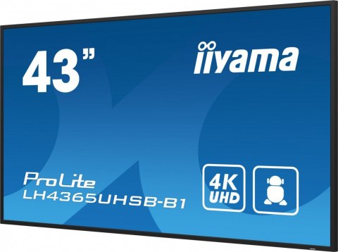 Monitor 43 cale LH4365UHSB-B1 24/7, IPS, ANDROID 11, 4K, 800cd, iiSignage2, SDM, 2x HDMI, DP, 2x USB,2x 10W, RJ45, WiFi, 4/32GB, Monitor 43 cale LH4365UHSB-B1 24/7, IPS, ANDROID 11, 4K, 800cd, iiSignage2, SDM, 2x HDMI, DP, 2x USB,2x 10W, RJ45, WiFi, 4/32GB,