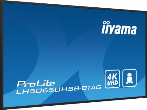 Monitor 50 cali LH5065UHSB-B1 AG, 24/7, VA, ANDROID 11, 4K, 800cd, iiSignage2, SDM, 2x HDMI, DP, 2x USB,2x 10W, RJ45, WiFi, 4/32 Monitor 50 cali LH5065UHSB-B1 AG, 24/7, VA, ANDROID 11, 4K, 800cd, iiSignage2, SDM, 2x HDMI, DP, 2x USB,2x 10W, RJ45, WiFi, 4/32