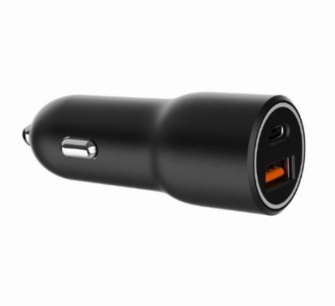 Ładowarka samochodowa USB-A/USB-C 38W PD czarna Ładowarka samochodowa USB-A/USB-C 38W PD czarna