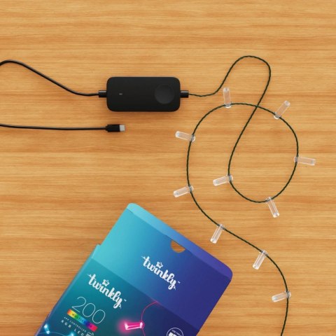 Inteligentne lampki dekoracyjne Strings USB-C (Candies) 100 LED RGB, świece, zielony przewód, 6 m Inteligentne lampki dekoracyjne Strings USB-C (Candies) 100 LED RGB, świece, zielony przewód, 6 m