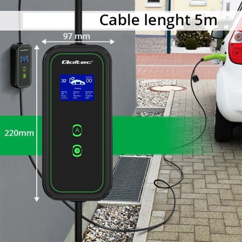 Mobilna ładowarka do samochodu elektrycznego EV z regulacją 2w1 Typ2 | 7kW | 230V | CEE 3 PIN | WiFi | LCD | Przenosna | Wallbo Mobilna ładowarka do samochodu elektrycznego EV z regulacją 2w1 Typ2 | 7kW | 230V | CEE 3 PIN | WiFi | LCD | Przenosna | Wallbo