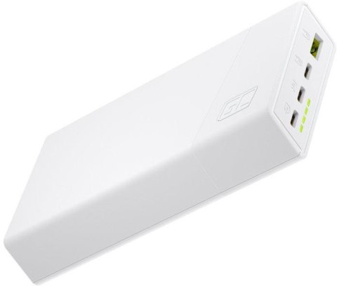 POWERBANK Green Cell PowerPlay20S 20000mAh PD 22,5W QC 3.0 3x USB-C BIAŁY POWERBANK Green Cell PowerPlay20S 20000mAh PD 22,5W QC 3.0 3x USB-C BIAŁY