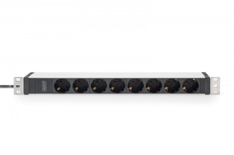 Listwa zasilająca PDU 19" Rack, 8x gniazdo ze stykami ochronnymi unischuko 16A/230V, 1x wtyczka IEC C20, 16A, przewód zasilający Listwa zasilająca PDU 19" Rack, 8x gniazdo ze stykami ochronnymi unischuko 16A/230V, 1x wtyczka IEC C20, 16A, przewód zasilający